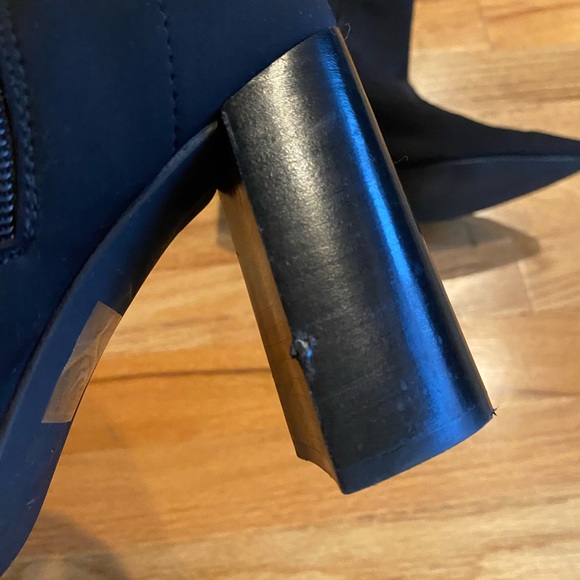 JEFFREY CAMPBELL BLACK FABRIC HEELED BOOTIES - Picture 2 of 6